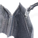 GUCCI Bamboo GG Canvas Hand Bag Black Silver 002 1010 3754 Auth BA7280-21