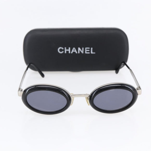CHANEL Sunglasses plastic Black CC Auth BA7282