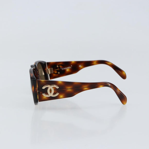 CHANEL Sunglasses plastic Brown CC Auth BA7283V
