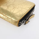 CHANEL Long Wallet Leather Gold Silver CC Auth BA7285-15