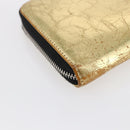 CHANEL Long Wallet Leather Gold Silver CC Auth BA7285-16