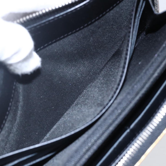 CHANEL Long Wallet Leather Gold Silver CC Auth BA7285