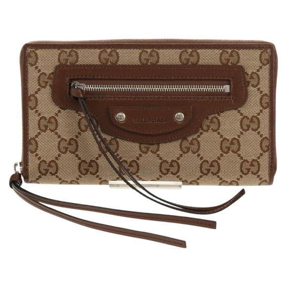 GUCCI GG Canvas GUCCI x BALENCIAGA Collaboration Wallet 681710 Auth BA7286M