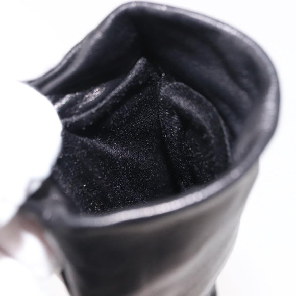 GUCCI Lovely Gloves Leather Black Auth BA7287V