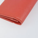 Salvatore Ferragamo Vala Long Wallet Leather Orange Gold Auth BA7289V-16