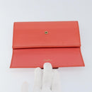 Salvatore Ferragamo Vala Long Wallet Leather Orange Gold Auth BA7289V-8