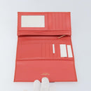 Salvatore Ferragamo Vala Long Wallet Leather Orange Gold Auth BA7289V-9