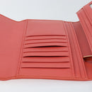 Salvatore Ferragamo Vala Long Wallet Leather Orange Gold Auth BA7289V-19