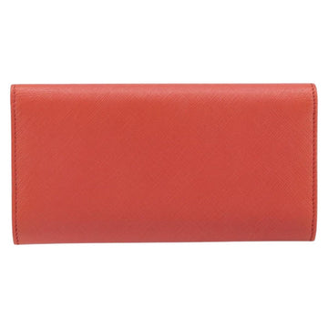 Salvatore Ferragamo Vala Long Wallet Leather Orange Gold Auth BA7289V - 0