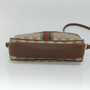 GUCCI GG Supreme Web Sherry Line Bag PVC Beige Gold 001 56 0860 Auth BA729-10