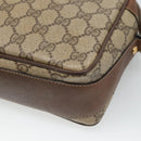 GUCCI GG Supreme Web Sherry Line Bag PVC Beige Gold 001 56 0860 Auth BA729-16