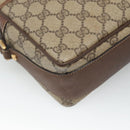 GUCCI GG Supreme Web Sherry Line Bag PVC Beige Gold 001 56 0860 Auth BA729-17