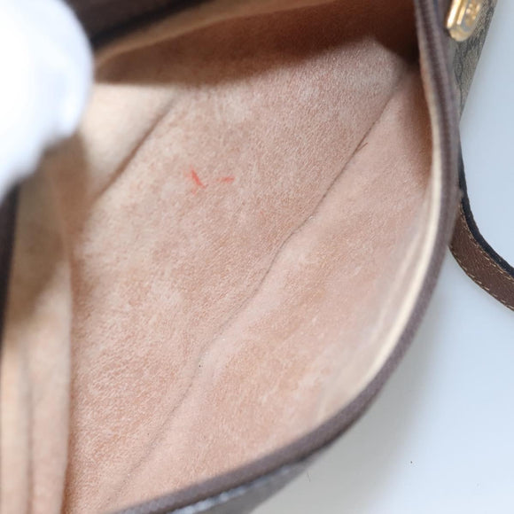 GUCCI GG Supreme Web Sherry Line Bag PVC Beige Gold 001 56 0860 Auth BA729