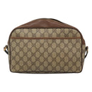 GUCCI GG Supreme Web Sherry Line Bag PVC Beige Gold 001 56 0860 Auth BA729-3