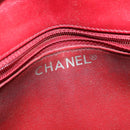 CHANEL Matelasse Waist Bag Lamb Skin Red Gold CC Auth BA7291-19
