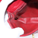 CHANEL Matelasse Waist Bag Lamb Skin Red Gold CC Auth BA7291-21