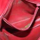 CHANEL Matelasse Waist Bag Lamb Skin Red Gold CC Auth BA7291-12