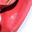 CHANEL Matelasse Waist Bag Lamb Skin Red Gold CC Auth BA7291-22