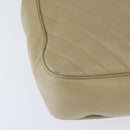 CHANEL Chain V Stitch Shoulder Bag Lamb Skin Beige Gold CC Auth BA7292-15