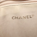 CHANEL Chain V Stitch Shoulder Bag Lamb Skin Beige Gold CC Auth BA7292-17