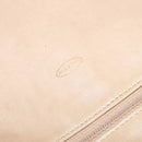 CHANEL Chain V Stitch Shoulder Bag Lamb Skin Beige Gold CC Auth BA7292-18