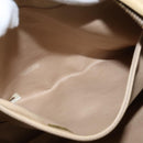 CHANEL Chain V Stitch Shoulder Bag Lamb Skin Beige Gold CC Auth BA7292-21