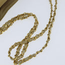 CHANEL Chain V Stitch Shoulder Bag Lamb Skin Beige Gold CC Auth BA7292-7