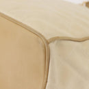 CHANEL Matelasse Chain Shoulder Bag Canvas Beige Gold CC Auth BA7293-16