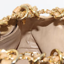 CHANEL Matelasse Chain Shoulder Bag Canvas Beige Gold CC Auth BA7293-17