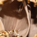 CHANEL Matelasse Chain Shoulder Bag Canvas Beige Gold CC Auth BA7293-12