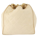 CHANEL Matelasse Chain Shoulder Bag Canvas Beige Gold CC Auth BA7293-2