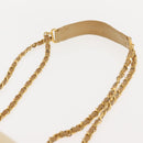 CHANEL Matelasse Chain Shoulder Bag Canvas Beige Gold CC Auth BA7293-8