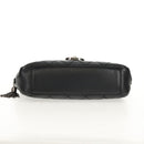 CHANEL Chain Matelasse Shoulder Bag Leather Black Silver CC Auth BA7297V-10