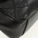 CHANEL Chain Matelasse Shoulder Bag Leather Black Silver CC Auth BA7297V-11