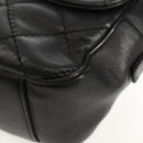 CHANEL Chain Matelasse Shoulder Bag Leather Black Silver CC Auth BA7297V-12