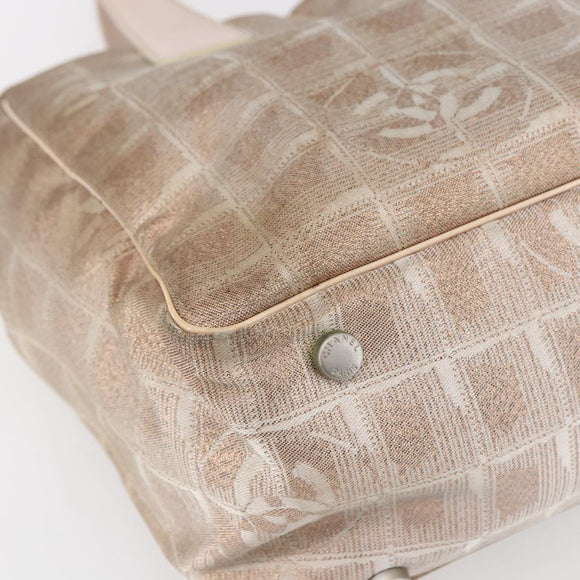 CHANEL New Travel Line Tote Bag Nylon Pink CC Auth BA7298