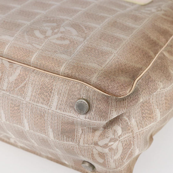 CHANEL New Travel Line Tote Bag Nylon Pink CC Auth BA7298