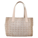 CHANEL New Travel Line Tote Bag Nylon Pink CC Auth BA7298-2