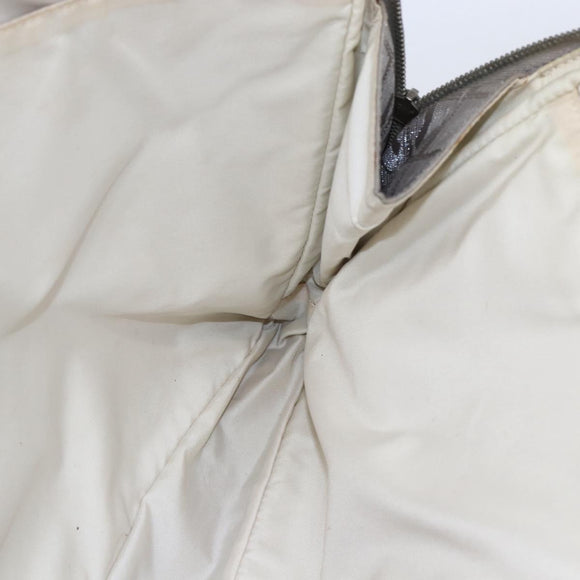 CHANEL New Travel Line Tote Bag Nylon Silver CC Auth BA7299