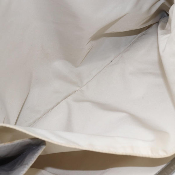 CHANEL New Travel Line Tote Bag Nylon Silver CC Auth BA7299