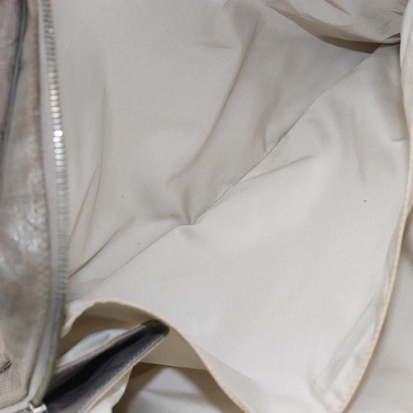 CHANEL New Travel Line Tote Bag Nylon Silver CC Auth BA7299