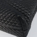 BALLY Hand Bag Leather Black Gold Auth BA7301-15