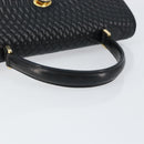 BALLY Hand Bag Leather Black Gold Auth BA7301-7