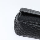 BALLY Chain Shoulder Bag Leather Black Gold Auth BA7302-9