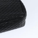 BALLY Chain Shoulder Bag Leather Black Gold Auth BA7302-16