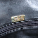 BALLY Chain Shoulder Bag Leather Black Gold Auth BA7302-19