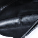 BALLY Chain Shoulder Bag Leather Black Gold Auth BA7302-11