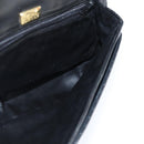 BALLY Chain Shoulder Bag Leather Black Gold Auth BA7302-20