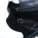 BALLY Chain Shoulder Bag Leather Black Gold Auth BA7302-21