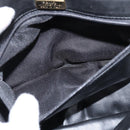 BALLY Chain Shoulder Bag Leather Black Gold Auth BA7302-12